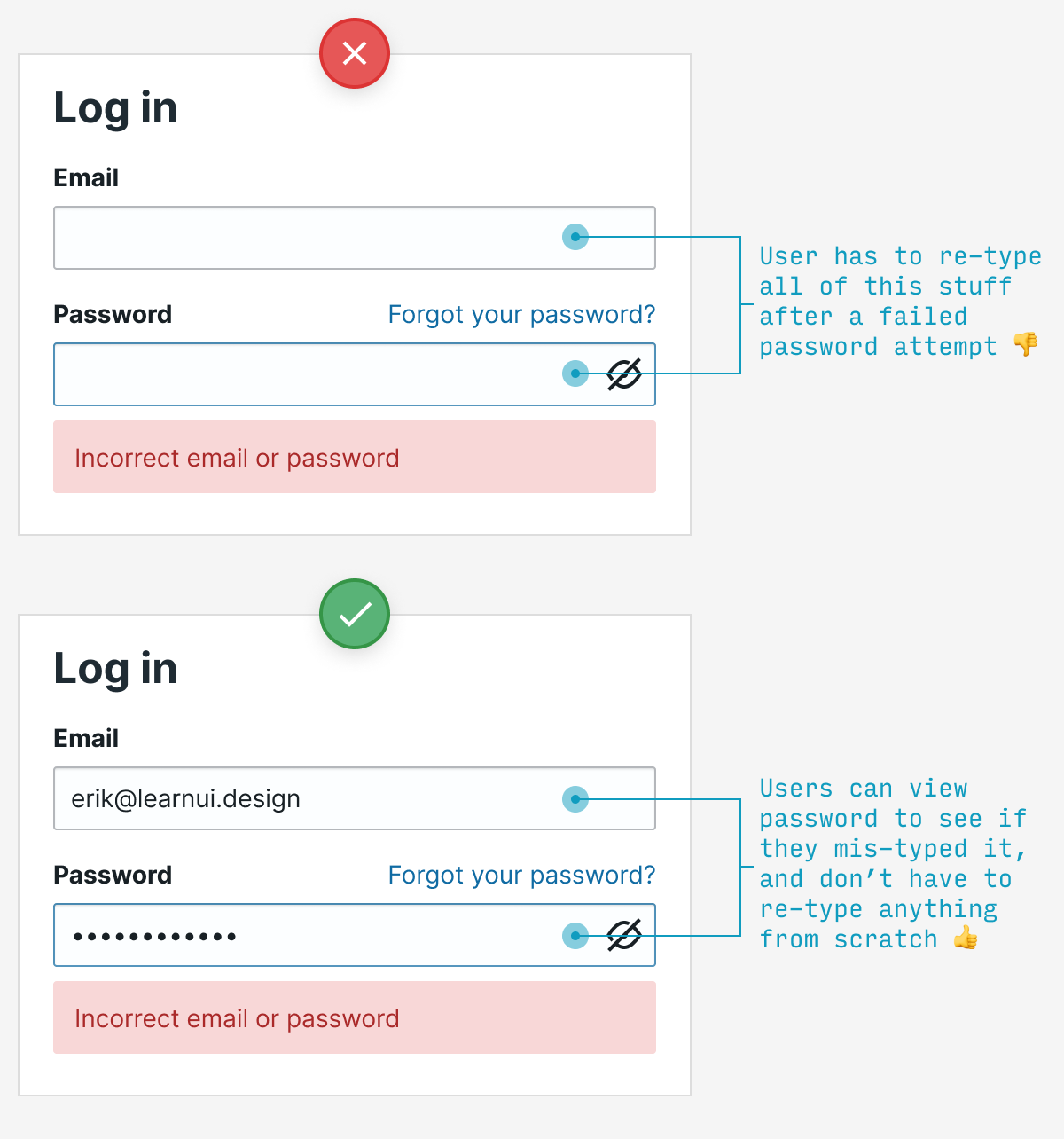 在错误的密码 UX 模式后记住密码尝试